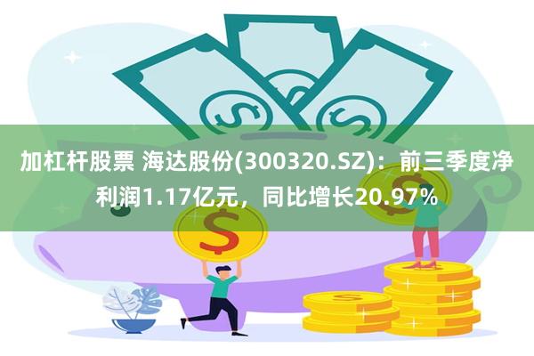 加杠杆股票 海达股份(300320.SZ)：前三季度净利润1.17亿元，同比增长20.97%