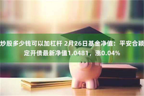 炒股多少钱可以加杠杆 2月26日基金净值：平安合颖定开债最新净值1.0481，涨0.04%