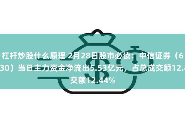 杠杆炒股什么原理 2月28日股市必读：中信证券（600030）当日主力资金净流出5.53亿元，占总成交额12.44%